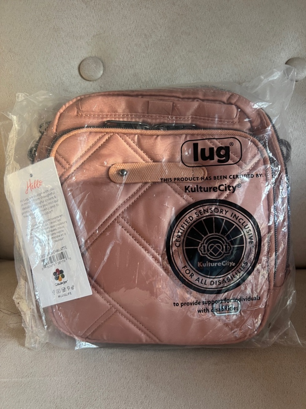 NWT Lug Skeeter Bridge Convertible Crossbody Bag in Chai Latte